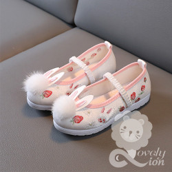 Giày vải cổ trang trẻ em họa tiết con thỏ