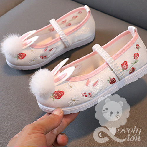Giày vải cổ trang trẻ em họa tiết con thỏ Giày vải cổ trang trẻ em họa tiết con thỏ