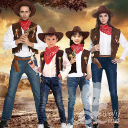 Bộ 4 món hóa trang cao bồi, trang phục Halloween