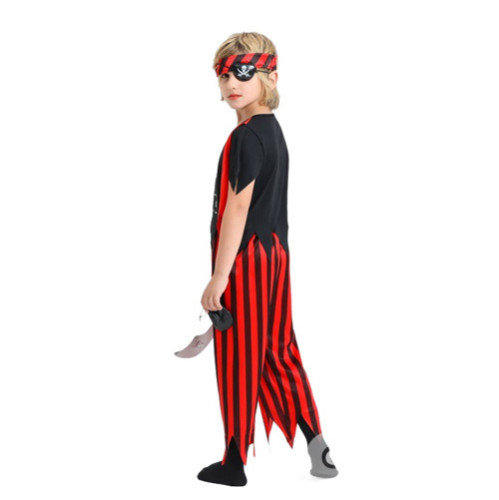 Bộ hóa trang cướp biển màu đỏ đen + phụ kiện, trang phục Halloween Bộ hóa trang cướp biển màu đỏ đen + phụ kiện, trang phục Halloween