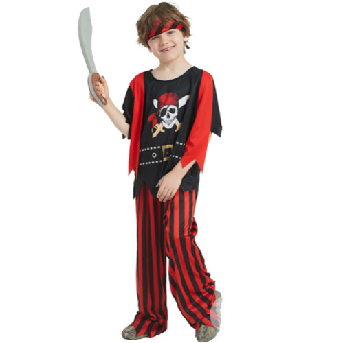 Bộ hóa trang cướp biển màu đỏ đen + phụ kiện, trang phục Halloween Bộ hóa trang cướp biển màu đỏ đen + phụ kiện, trang phục Halloween