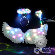 Combo 3 món hoá trang thiên thần mùa lễ hội Halloween (có đèn)