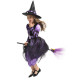 Bộ váy hóa trang phù thủy 4 món cho bé gái, trang phục Halloween