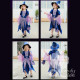 Bộ váy hóa trang phù thủy 4 món cho bé gái, trang phục Halloween