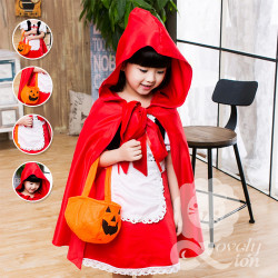 Bộ 5 món hóa trang cô bé quàng khăn đỏ, trang phục Halloween
