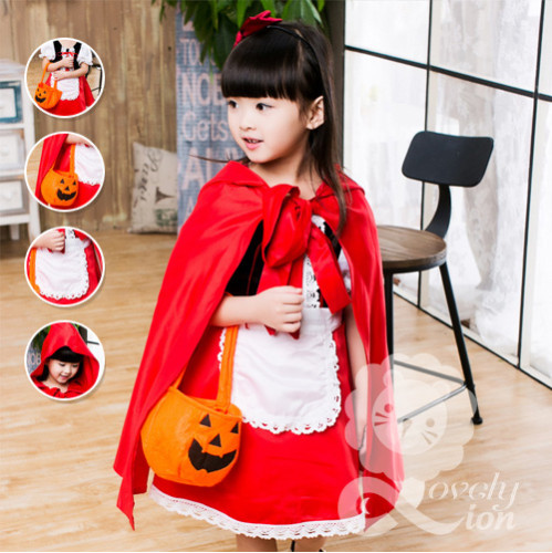 Bộ 5 món hóa trang cô bé quàng khăn đỏ, trang phục Halloween Bộ 5 món hóa trang cô bé quàng khăn đỏ, trang phục Halloween