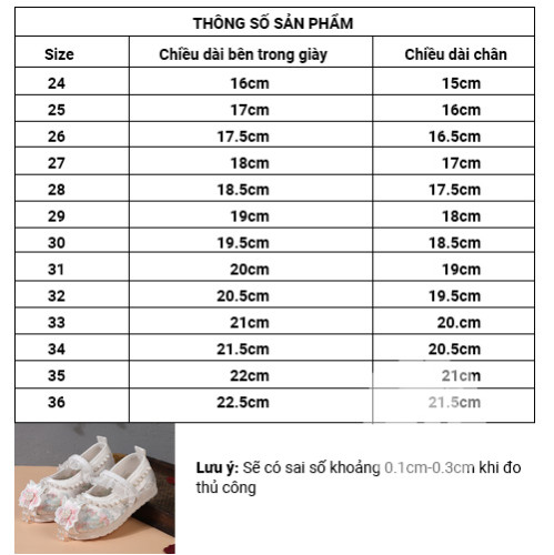 Giày vải cổ trang thêu hoa cho bé gái