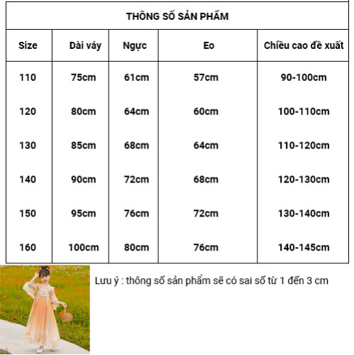 Hán phục màu cam cho bé gái Hán phục màu cam cho bé gái