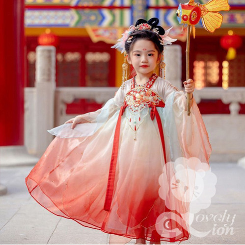 Bộ váy công chúa phong cách cổ trang cho bé gái Bộ váy công chúa phong cách cổ trang cho bé gái