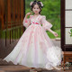 Đầm công chúa màu hồng cam thêu hoa cho bé gái (không kèm khăn choàng) Đầm công chúa màu hồng cam thêu hoa cho bé gái (không kèm khăn choàng)