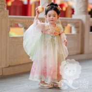 Đầm hán phục công chúa màu xanh cho bé gái(không kèm phụ kiện)