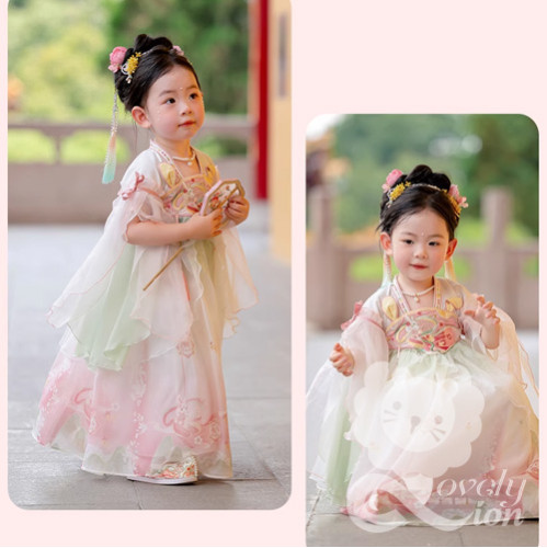 Đầm hán phục công chúa màu xanh cho bé gái(không kèm phụ kiện) Đầm hán phục công chúa màu xanh cho bé gái(không kèm phụ kiện)