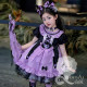 Bộ váy Sanrio Kuromi Lolita cho bé gái + tặng băng đô + đôi vớ Bộ váy Sanrio Kuromi Lolita cho bé gái + tặng băng đô + đôi vớ
