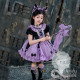 Bộ váy Sanrio Kuromi Lolita cho bé gái + tặng băng đô + đôi vớ Bộ váy Sanrio Kuromi Lolita cho bé gái + tặng băng đô + đôi vớ