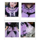 Bộ váy Sanrio Kuromi Lolita cho bé gái + tặng băng đô + đôi vớ Bộ váy Sanrio Kuromi Lolita cho bé gái + tặng băng đô + đôi vớ