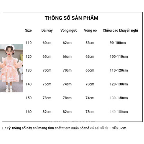 Bộ váy công chúa Lolita màu hồng cam cho bé gái+cài tóc như hình Bộ váy công chúa Lolita màu hồng cam cho bé gái+cài tóc như hình