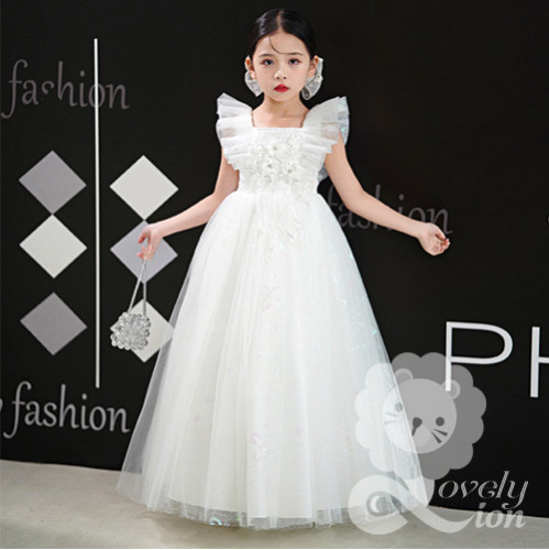 Đầm công chúa màu trắng đính kim sa+tặng băng đô Đầm công chúa màu trắng đính kim sa+tặng băng đô