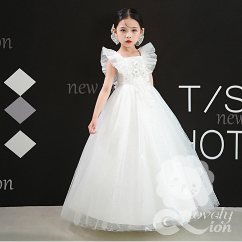 Đầm công chúa màu trắng đính kim sa+tặng băng đô Đầm công chúa màu trắng đính kim sa+tặng băng đô