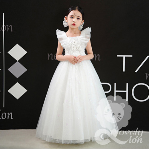 Đầm công chúa màu trắng đính kim sa+tặng băng đô Đầm công chúa màu trắng đính kim sa+tặng băng đô