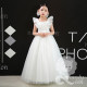 Đầm công chúa màu trắng đính kim sa+tặng băng đô Đầm công chúa màu trắng đính kim sa+tặng băng đô
