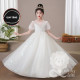 Đầm công chúa màu trắng thêu hoa cho bé gái+tặng băng đô như hình Đầm công chúa màu trắng thêu hoa cho bé gái+tặng băng đô như hình