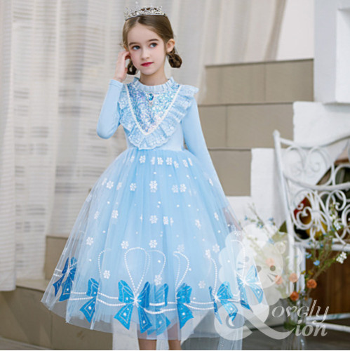 Đầm công chúa elsa tay dài cho bé gái+tặng vương miệng và đũa thần Đầm công chúa elsa tay dài cho bé gái+tặng vương miệng và đũa thần