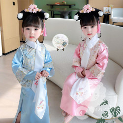 Bộ váy công chúa hoàn châu màu hồng+ tặng khăn tay(không kèm cài tóc)