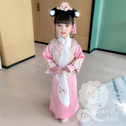 Bộ váy công chúa hoàn châu màu hồng+ tặng khăn tay(không kèm cài tóc)