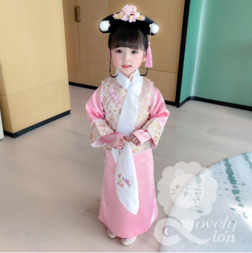 Bộ váy công chúa hoàn châu màu hồng+ tặng khăn tay(không kèm cài tóc) Bộ váy công chúa hoàn châu màu hồng+ tặng khăn tay(không kèm cài tóc)