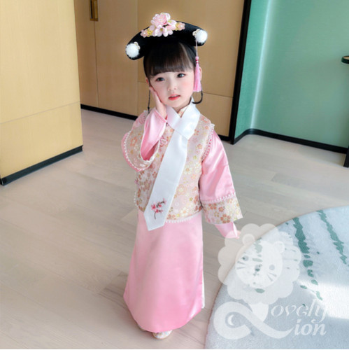 Bộ váy công chúa hoàn châu màu hồng+ tặng khăn tay(không kèm cài tóc) Bộ váy công chúa hoàn châu màu hồng+ tặng khăn tay(không kèm cài tóc)