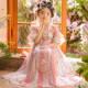Đầm công chúa màu hồng tay ngắn
