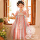 Đầm công chúa màu hồng tay ngắn