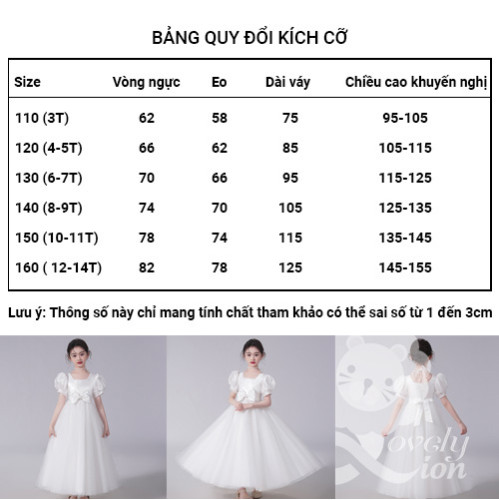 Đầm công chúa màu trắng tay phồng Đầm công chúa màu trắng tay phồng