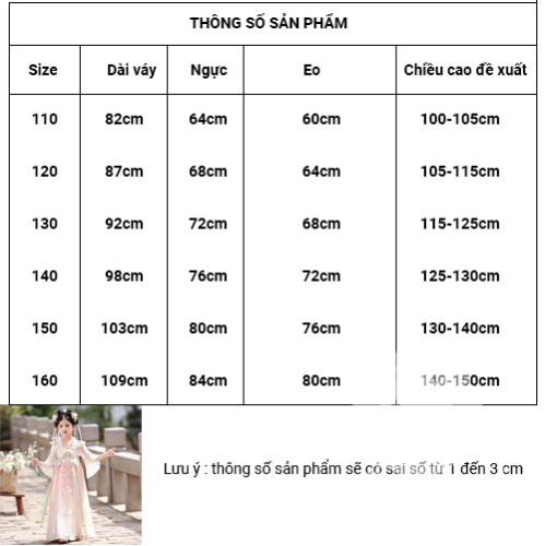 Bộ váy công chúa màu hồng xanh tay ngắn phong cách cổ trang
