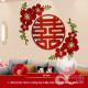 Set chữ hỷ to và bông hoa trang trí đám cưới Set chữ hỷ to và bông hoa trang trí đám cưới