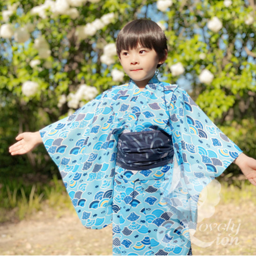 Bộ áo Kimono, Yukata cho bé trai (T3) Bộ áo Kimono, Yukata cho bé trai (T3)