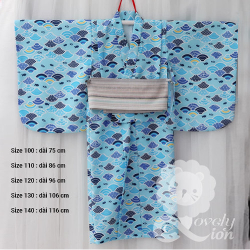 Bộ áo Kimono, Yukata cho bé trai (T3) Bộ áo Kimono, Yukata cho bé trai (T3)