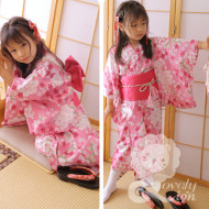 Bộ áo Kimono, Yukata cho bé gái - tặng kèm kẹp tóc (M14)