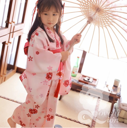 Bộ áo Kimono, Yukata cho bé gái - tặng kèm kẹp tóc (M12) Bộ áo Kimono, Yukata cho bé gái - tặng kèm kẹp tóc (M12)