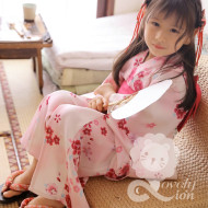 Bộ áo Kimono, Yukata cho bé gái - tặng kèm kẹp tóc (M12)