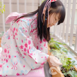 Bộ áo Kimono, Yukata cho bé gái - tặng kèm kẹp tóc (M4)