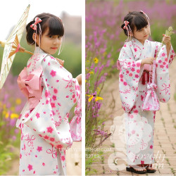 Bộ áo Kimono, Yukata cho bé gái - tặng kèm kẹp tóc (M4)