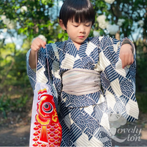 Bộ áo Kimono, Yukata cho bé trai (T6) Bộ áo Kimono, Yukata cho bé trai (T6)