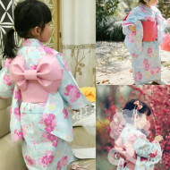 Bộ áo Kimono, Yukata cho bé gái - tặng kèm kẹp tóc (M16)
