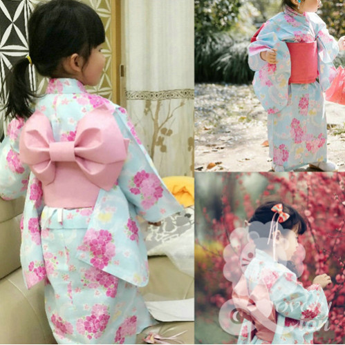 Bộ áo Kimono, Yukata cho bé gái - tặng kèm kẹp tóc (M16) Bộ áo Kimono, Yukata cho bé gái - tặng kèm kẹp tóc (M16)