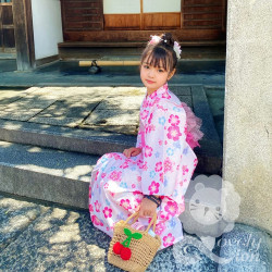 Bộ áo Kimono, Yukata cho bé gái - tặng kèm kẹp tóc (M5)