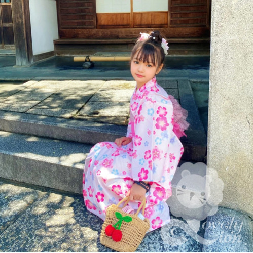 Bộ áo Kimono, Yukata cho bé gái - tặng kèm kẹp tóc (M5) Bộ áo Kimono, Yukata cho bé gái - tặng kèm kẹp tóc (M5)