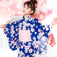 Bộ áo Kimono, Yukata cho bé gái - tặng kèm kẹp tóc (M9)